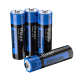 Hixon 4-Pack Lithium Rechargeable AA Batteries (1.5V Constant Voltage, 3500 mWh)